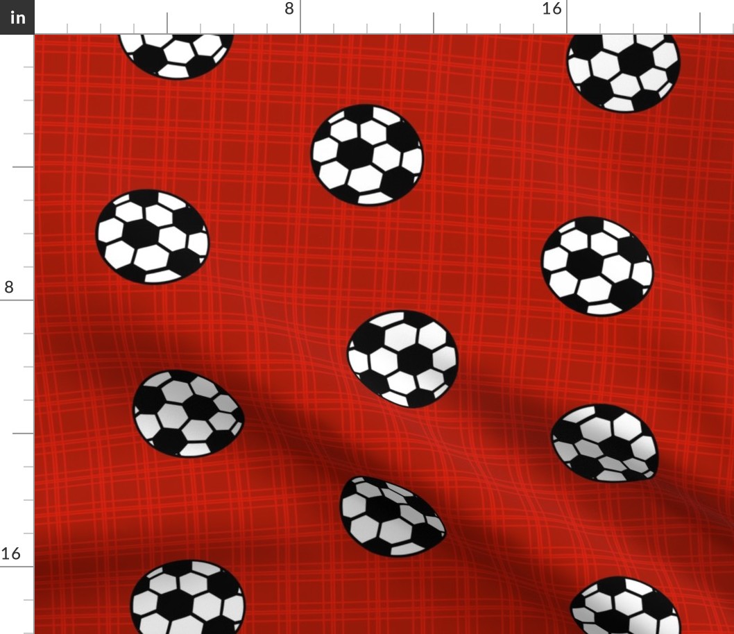 red soccer balls