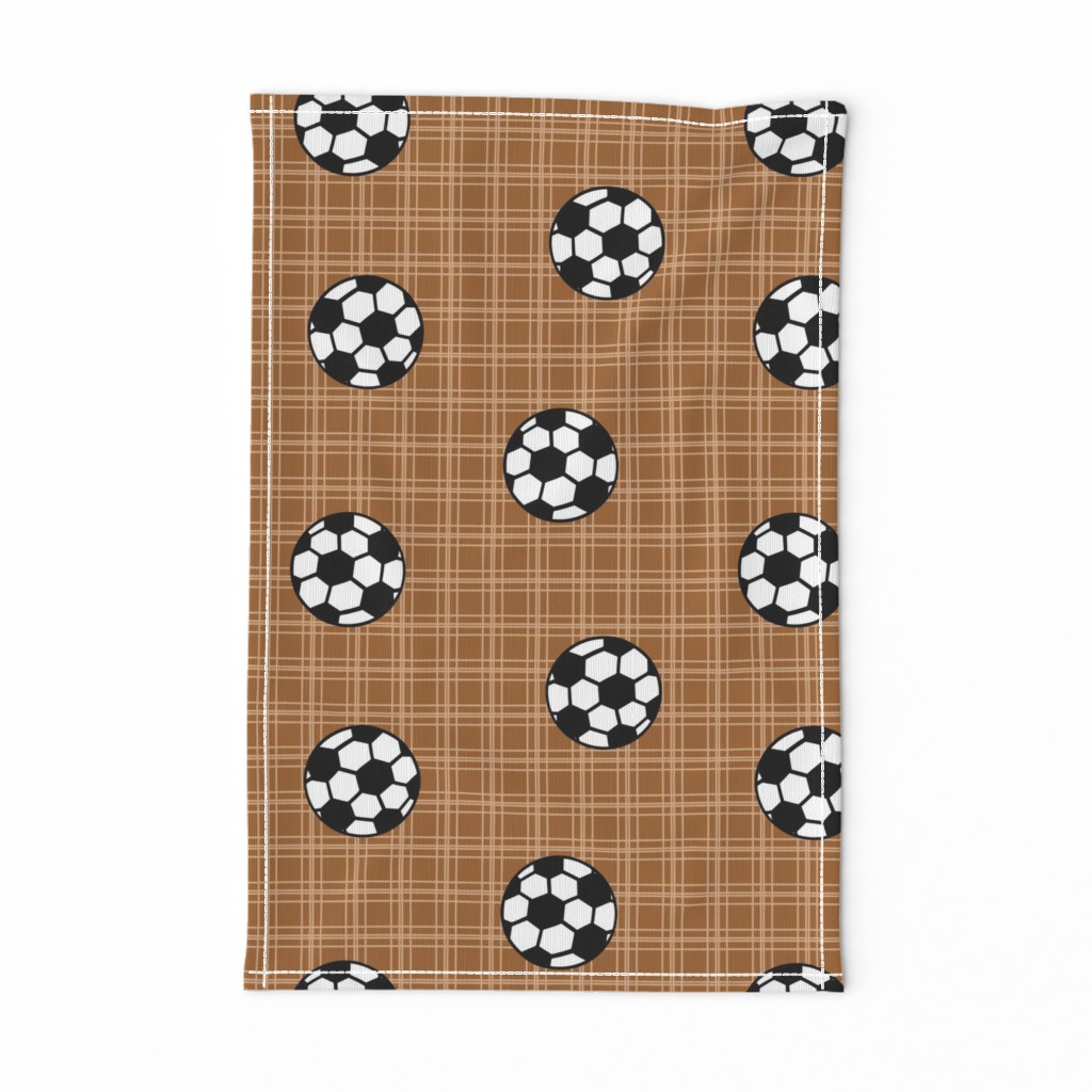 brown soccer balls