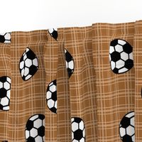 brown soccer balls