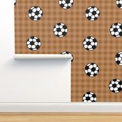 brown soccer balls