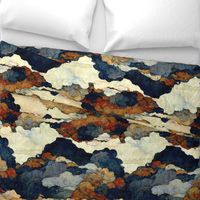 Enfullence Kudaan style Clouds I - Luxury Vintage - Perfect for Sheets, Curtain 
