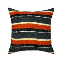 Enfullence Navajo Pattern I - Gray/Grey, Orange Cream , Black Indigenous Pattern