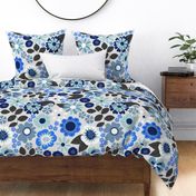 Blue Grays Floral Pattern