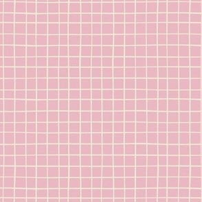 Wonky Grid - Pink (small scale)