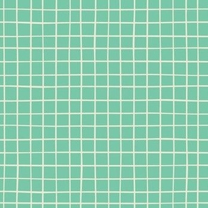 Wonky Grid - mint (small scale)