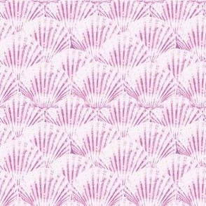Pink Textured Seashells - Coastal Shell Scale Pattern - Small