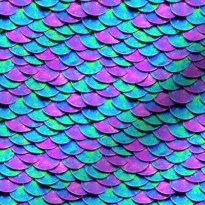 Iridescent Mermaid Scales, Photorealistic