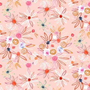 apricot watercolor florals // medium