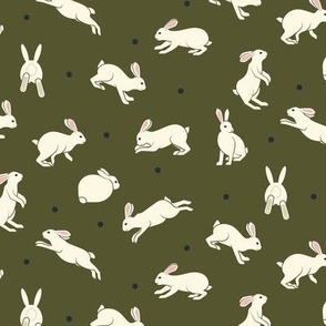 Just Rabbits - Dark Olive - s