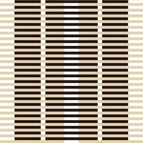 Geometric Quilting Lines in Black and Tan 