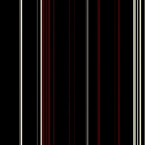 Vintage Red, Black and  off-White Stripes