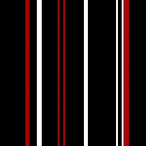 Red black and white Stripes