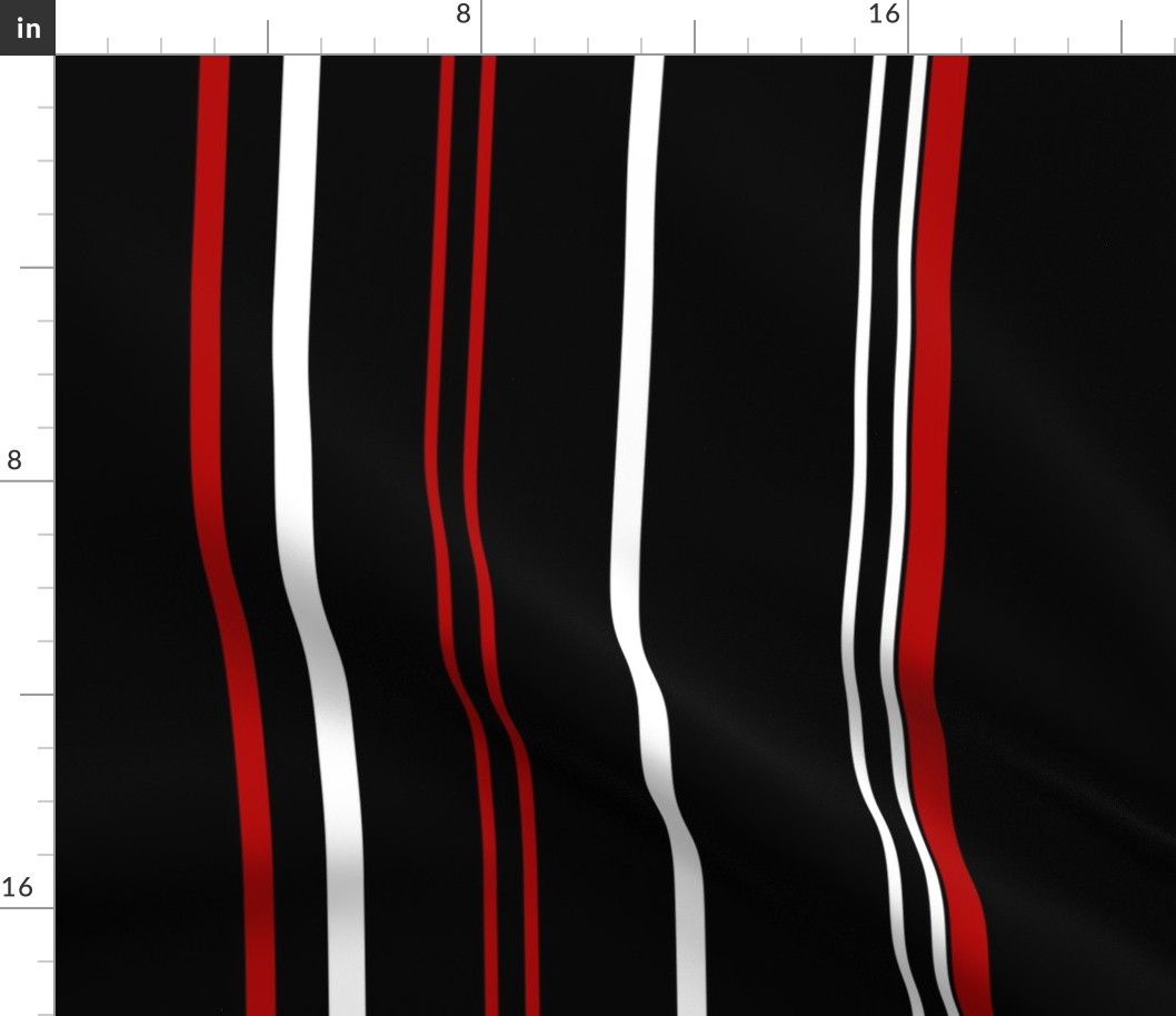 Red black and white Stripes