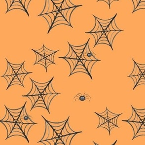 Spider Webs in orange