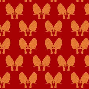 The Speckled Robin on Currant Red | Large Scale