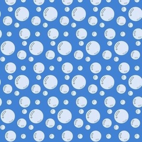 Bubbles on medium blue - small