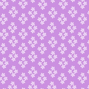 Purple Floral Diamond 