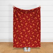 The Speckled Holly and berries on Currant Red | Large Scale