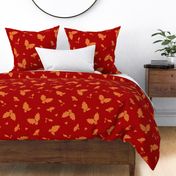 The Speckled Holly and berries on Currant Red | Large Scale