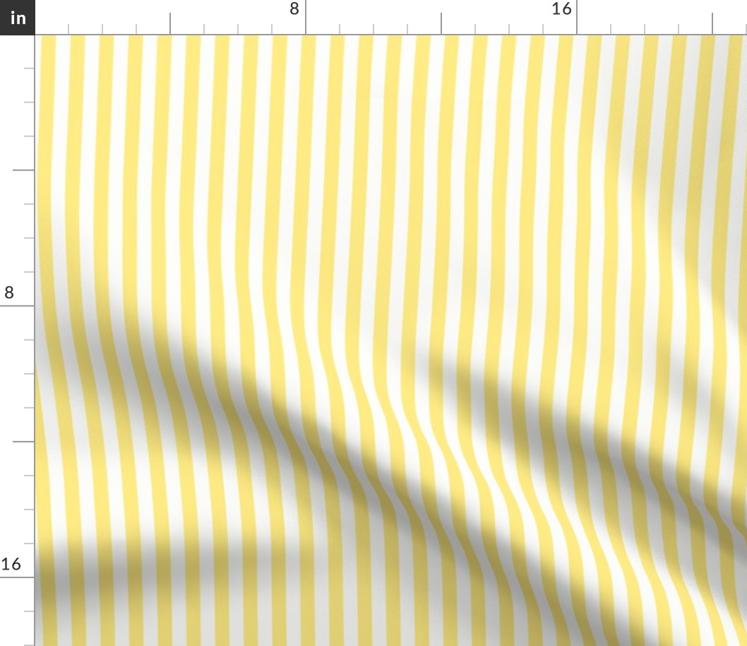 3/8" Vertical Stripe: Yellow Narrow Basic Stripe, Lemon Yellow Stripe