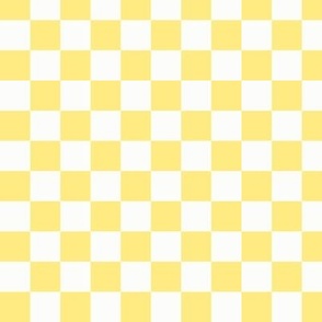3/4" Lemon Yellow Checker, Yellow & White Checkered
