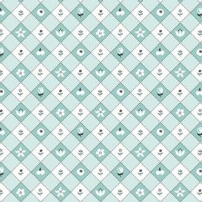 Diamond Gingham aqua