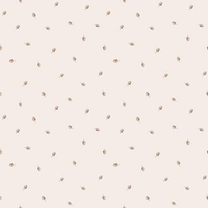 Ditsy acorns on light beige - Baby Nursery Fabric