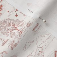 Updated! New England Seaside Toile // Earthy Rose // New Half Drop