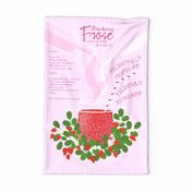Strawberry Frose Recipe Tea Towel