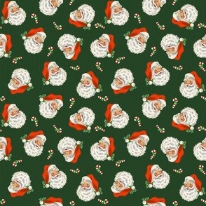 Retro Santa Claus Green 123