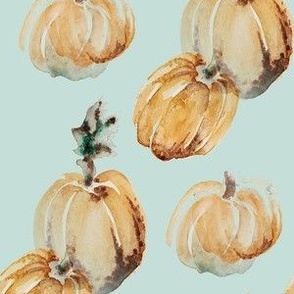 watercolour pumpkins faded