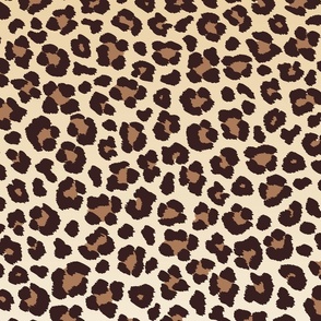 Regal Leopard Print with Clear Defined Animal Spots and Subtle Background Toning