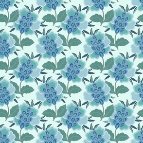 Jacobean Floral - Blue