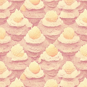 Pink Wallpaper Ice Cream Waffle Cone 