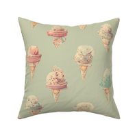 Ice Cream Pastel II  - Sprinkle Cones Cone