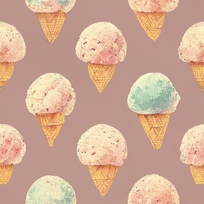 Ice Cream Pastel III  - Waffle Cones