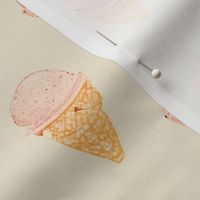 Ice Cream Cones - Classic Patten - Pink, Cones