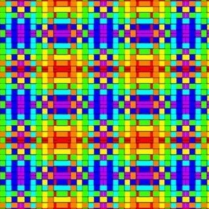 Rainbow checks woven