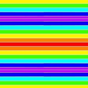 Rainbow stripes with white lines