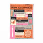 Ray's Peanut Butter Cookies Recipe Tea Towel | Wall Hanging for 54" wide fabric