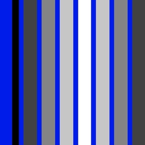 Grayscale stripes vertical on blue