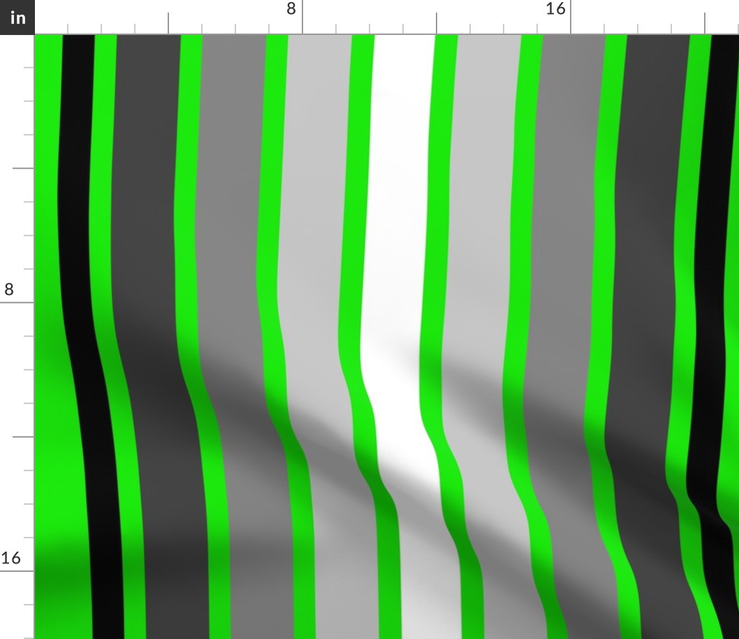 Grayscale stripes vertical on green