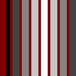Grayscale stripes vertical on red