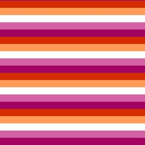 Lesbian flag 5 stripes small scale