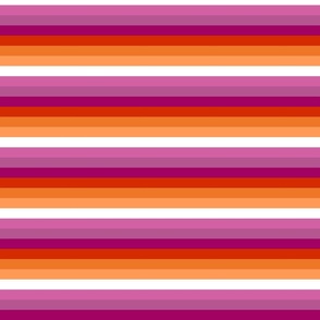 Lesbian flag 7 stripes small scale