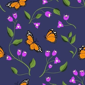 Bougainvillea with butterflies