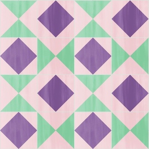 Painted Bold Tiles Cotton Candy - Jade - Orchid