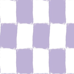Pastel Lilac Painted Large Checkerboard
