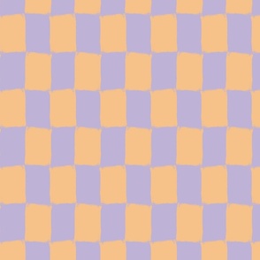 Peach 'n' Lilac Painted Checkerboard