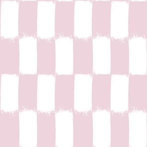 Painted White Checkerboard on Queen Pink